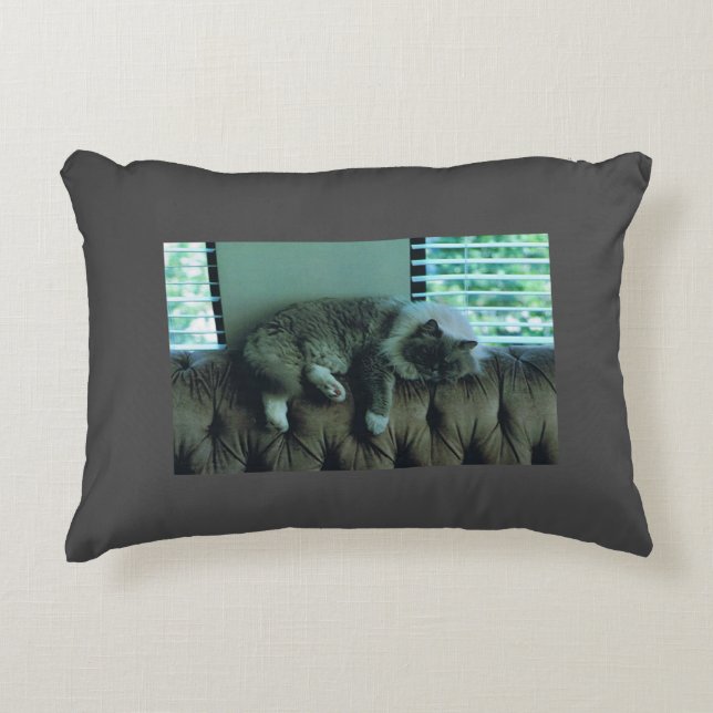 Cozy Pillow with a Ragdoll Photo (Front)
