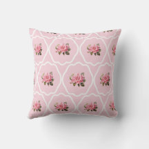Cozy Pillow with rose and light pink color