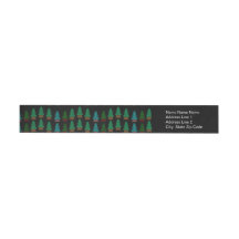 Cozy Pine Tree Forest Return Address Labels