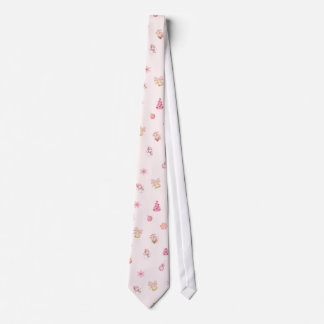 Cozy Pink Christmas Pattern Neck Tie