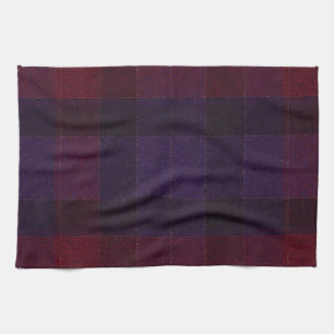 Cozy Plaid Burgundy Maroon Purple Kitchen Towel