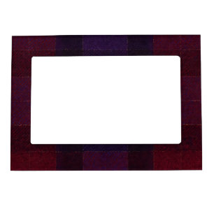 Cozy Plaid Burgundy Maroon Purple Magnetic Frame