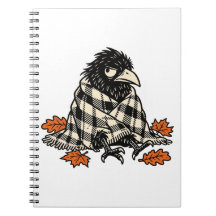 Cozy Plaid Crow Autumn Notebook