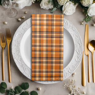 Cozy Plaid Fall Autumn Thanksgiving Cloth Napkin