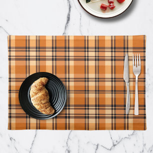 Cozy Plaid Fall Autumn Thanksgiving Cloth Placemat