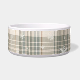 Cozy Plaid & Snowflake Pattern Design Bowl