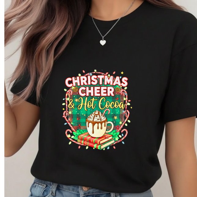 Cozy Plaid Xmas Book Lover Tee (Creator Uploaded)