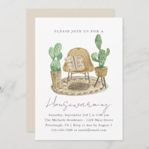 Cozy Plants New Home Housewarming Announcement