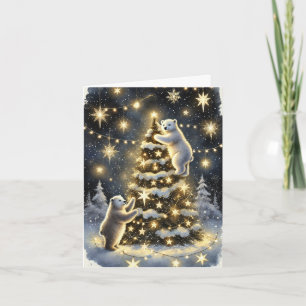 Cozy Polar Bear Christmas Card – Winter Wonderland