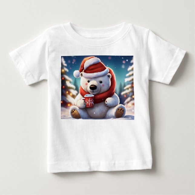 Cozy Polar Bear Christmas Tee (Front)