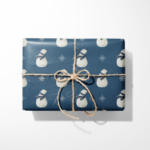 Cozy Polar Bear & Snowflakes Wrapping Paper