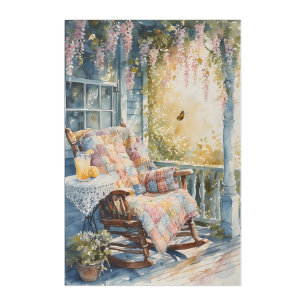 Cozy Porch with Quilt and Lemonade Charm Acrylic Print