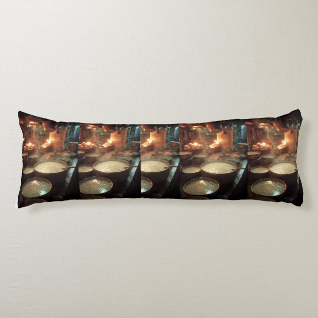 Cozy Porridge Kitchen Body Pillow (Front)