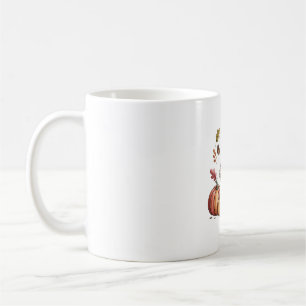 Cozy Pumpkin Coffee Goose Fall Art Mug