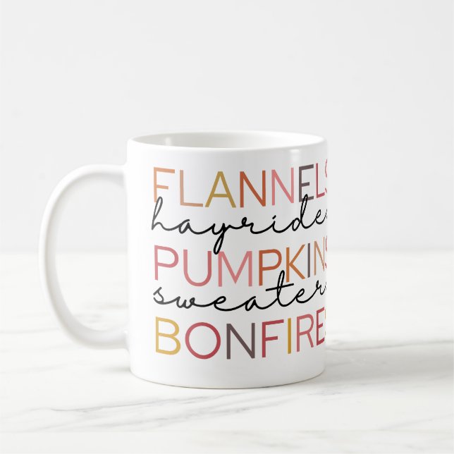 Cozy Pumpkin Patch Graphic T-shirt Coffee Mug (Left)