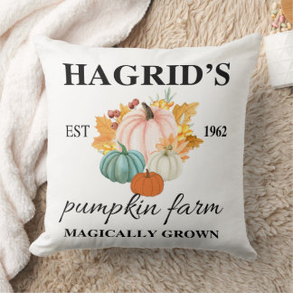 Cozy Pumpkin Patch Graphic T-shirt Throw Pillow
