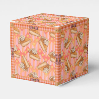 Cozy Pumpkin Pie Pattern Favor Boxes
