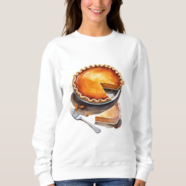 Cozy Pumpkin Pie Sweatshirt for Fall & Thanksgivin (Front)