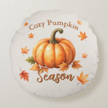 Cozy Pumpkin Season - Fall Throw Pillow