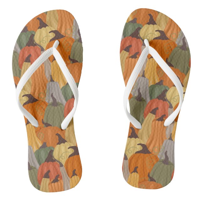 Cozy pumpkins flip flops (Footbed)