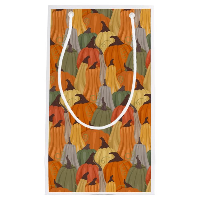 Cozy pumpkins small gift bag (Front)