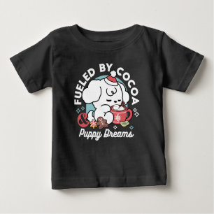 Cozy Puppy Dreams – Hot Chocolate and Christmas Baby T-Shirt