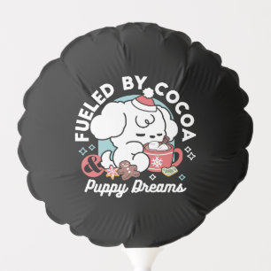 Cozy Puppy Dreams – Hot Chocolate and Christmas Balloon