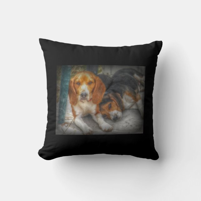 Cozy Puppy Home Decor Throw Pillow (Front)