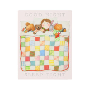COZY QUILT 11x14 Metal Wall Art - Pink