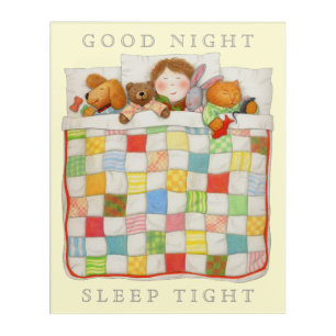 COZY QUILT 16x20 Acrylic Wall Art - Yellow