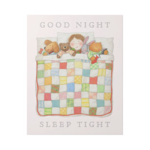 COZY QUILT 16x20 Gallery Wrap Wall Art - Pink