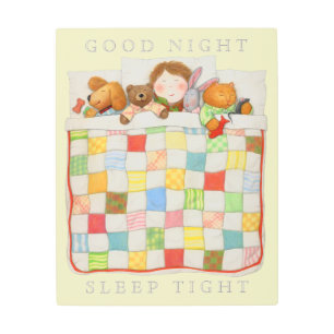 COZY QUILT 16x20 Metal Wall Art - Yellow