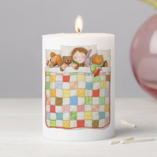 COZY QUILT 3x4 Pillar Candle