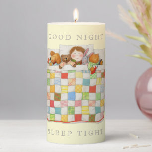 COZY QUILT 3x6 Pillar Candle - Yellow