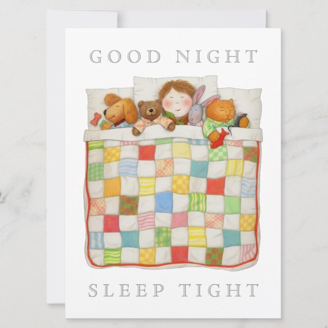 COZY QUILT 6.5x8.75 Blank Flat Card (Front)