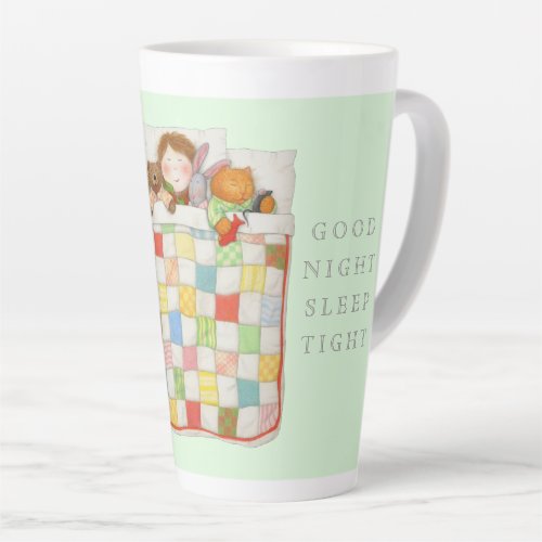 COZY QUILT Tall Cocoa Mug _ Green