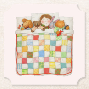 COZY QUILT Ticket Paper Coasters - Pink