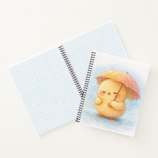 Cozy Rainy Day Alma Chick Cute Notebook (Inside)