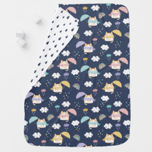 Cozy Rainy Day Pattern - Baby Blanket