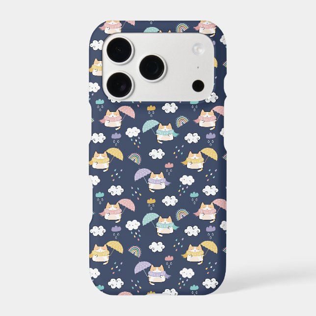 Cozy Rainy Day Pattern  Iphone Case (Back)
