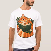 Cozy Reading Cat Book Lover