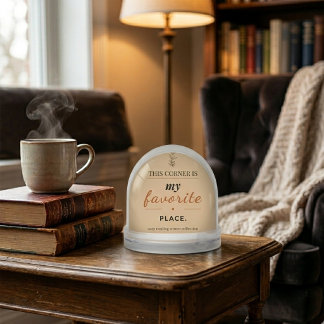 Cozy Reading Corner Snow Globe