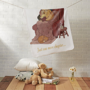 Cozy Reading Dog – Just One More Chapter Book Love Baby Blanket