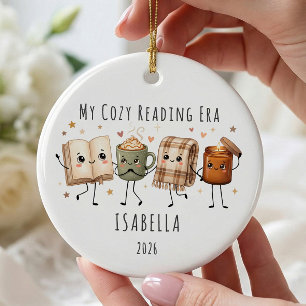 Cozy Reading Era Personalized Ornament