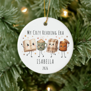 Cozy Reading Era Personalized Ornament