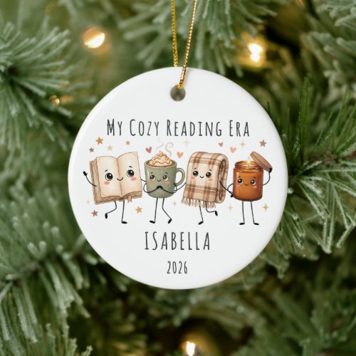 Cozy Reading Era Personalized Ornament