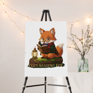 Cozy Reading Fox Cute Whimsical Book Lover Foam Board