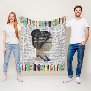 Cozy Reading Nook Fleece Blanket