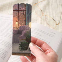 Cozy Reading Sunset Room Bookmark III