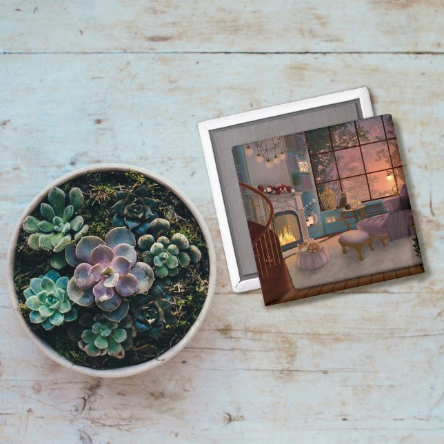 Cozy Reading Sunset Room Magnet (Creator Uploaded)